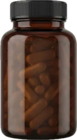 Unbranded probiotic bottle